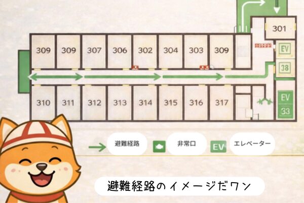 一般的なホテルの見取図