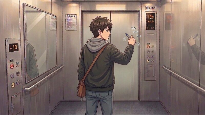 エレベーター内に閉じ込められ救援を求める男性