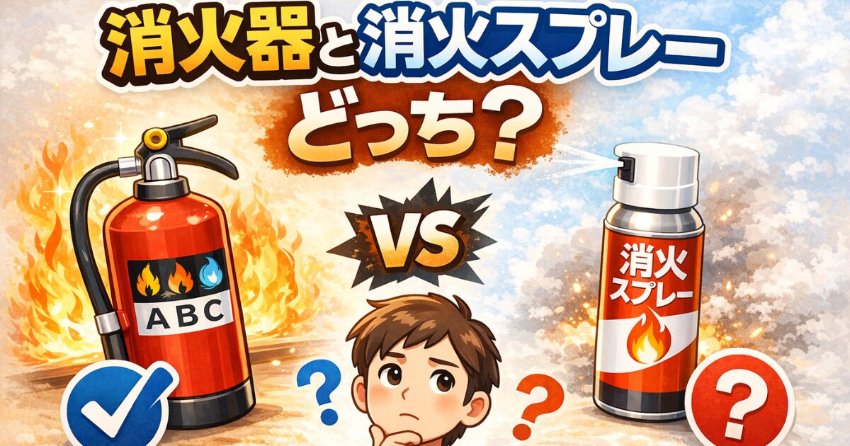 消火器と消火スプレー
