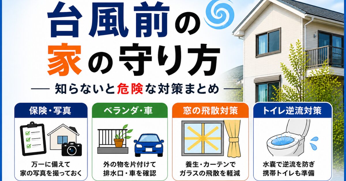 アイキャッチ 台風の前の家の守り方